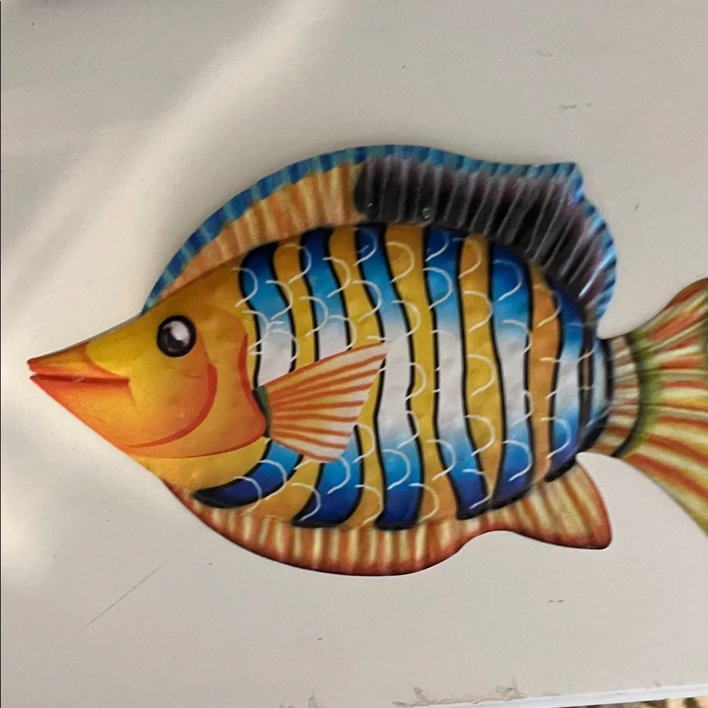 Vibrant Striped Fish Wall Art